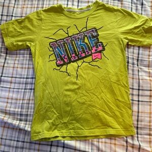 Nike Kids Neon Green Graphic Tee